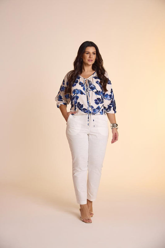 Blusa viscose estampada