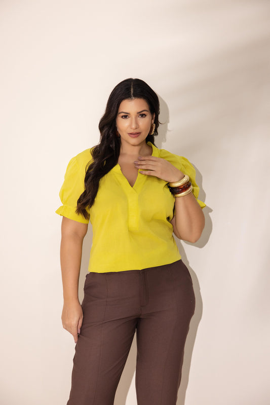 Blusa de Manga bufante