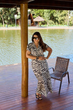 VESTIDO LONGO ANIMAL PRINT