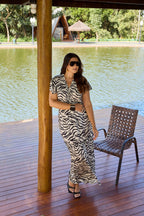 VESTIDO LONGO ANIMAL PRINT