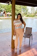 BLUSA DE CETIM ESTAMPADA