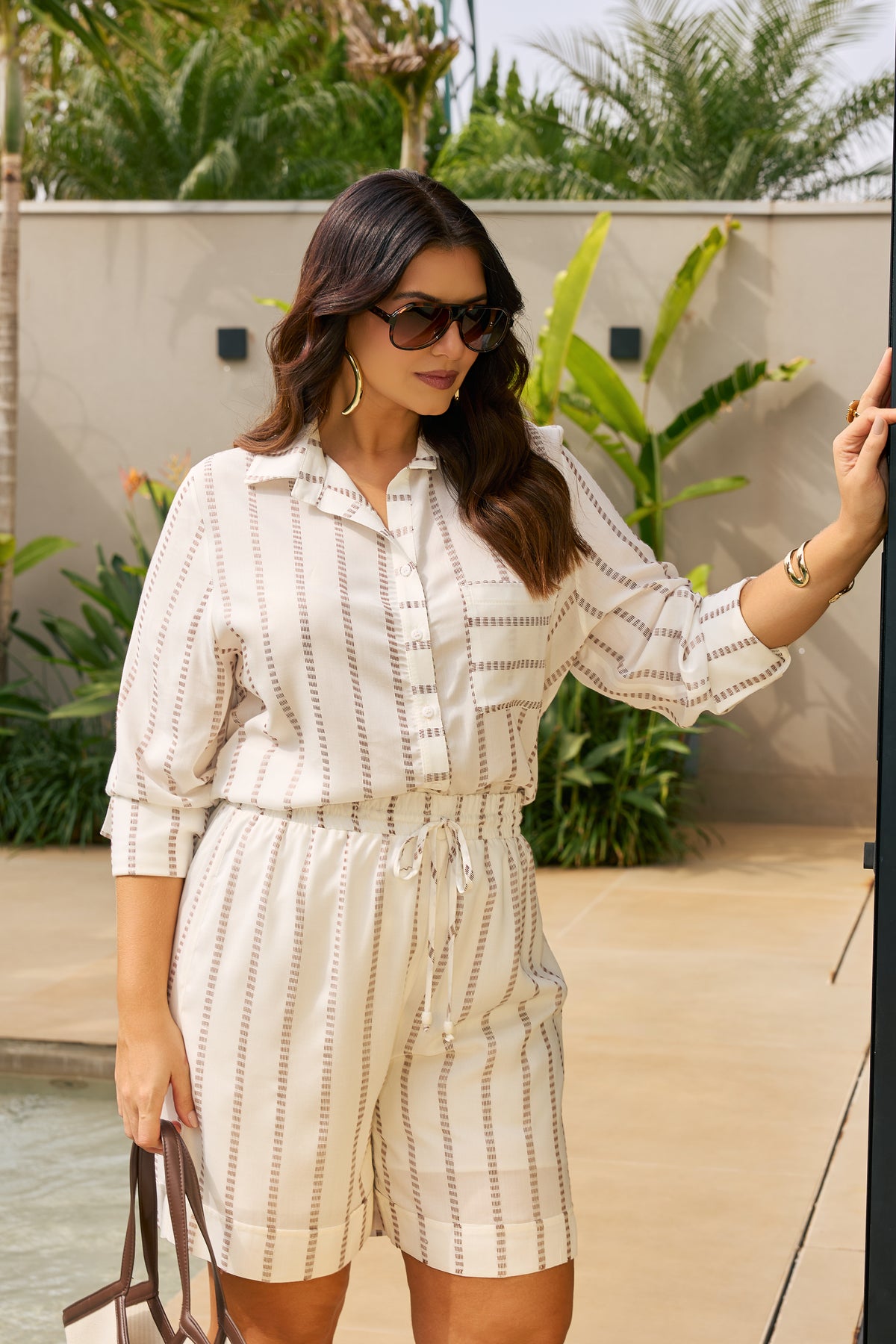 CONJUNTO VISCOSE LISTRADO