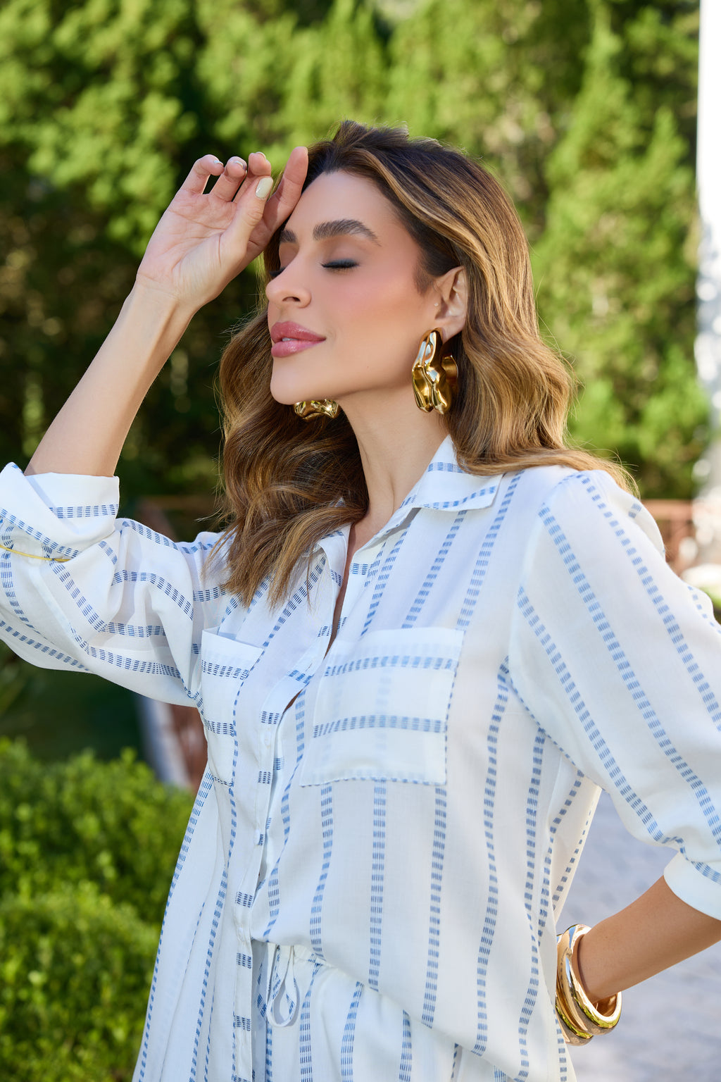 CONJUNTO VISCOSE LISTRADO