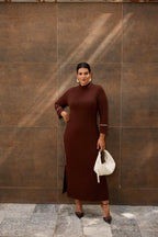 Vestido gola alta