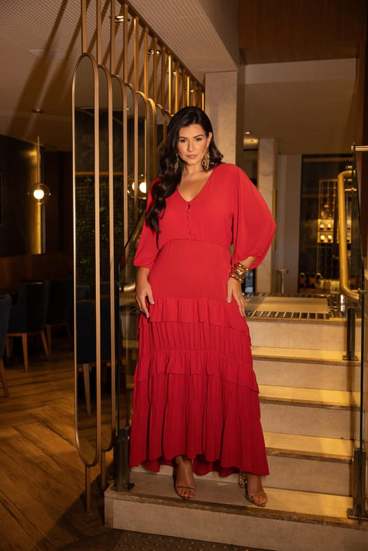 Vestido panarea de botões