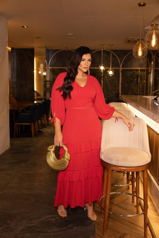 Vestido Panarea com entremeio