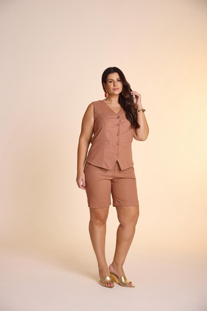 Conjunto de linho colete