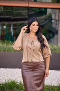 Blusa viscose com renda