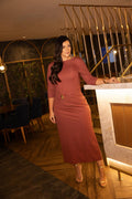 Vestido midi jersey