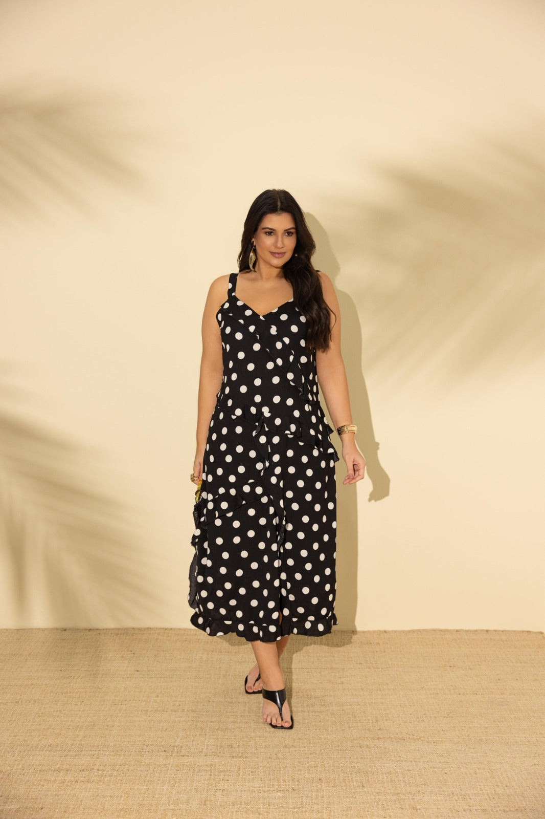 Vestido estampado de Poá