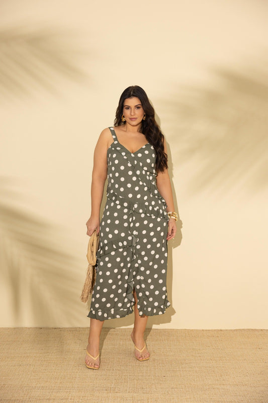Vestido estampado de Poá