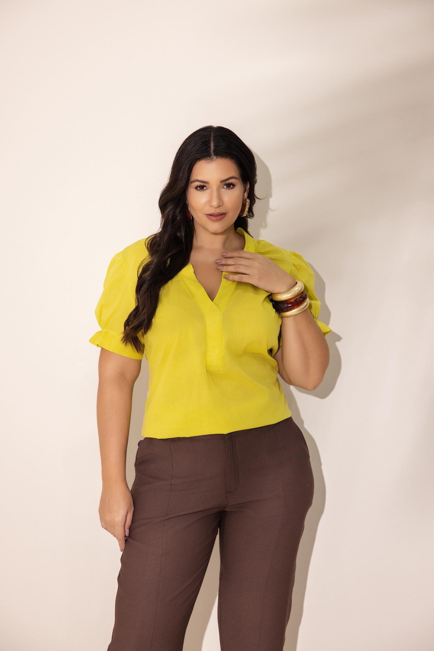 Blusa de Manga bufante