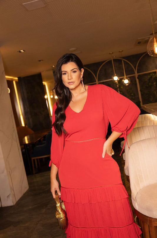 Vestido Panarea com entremeio