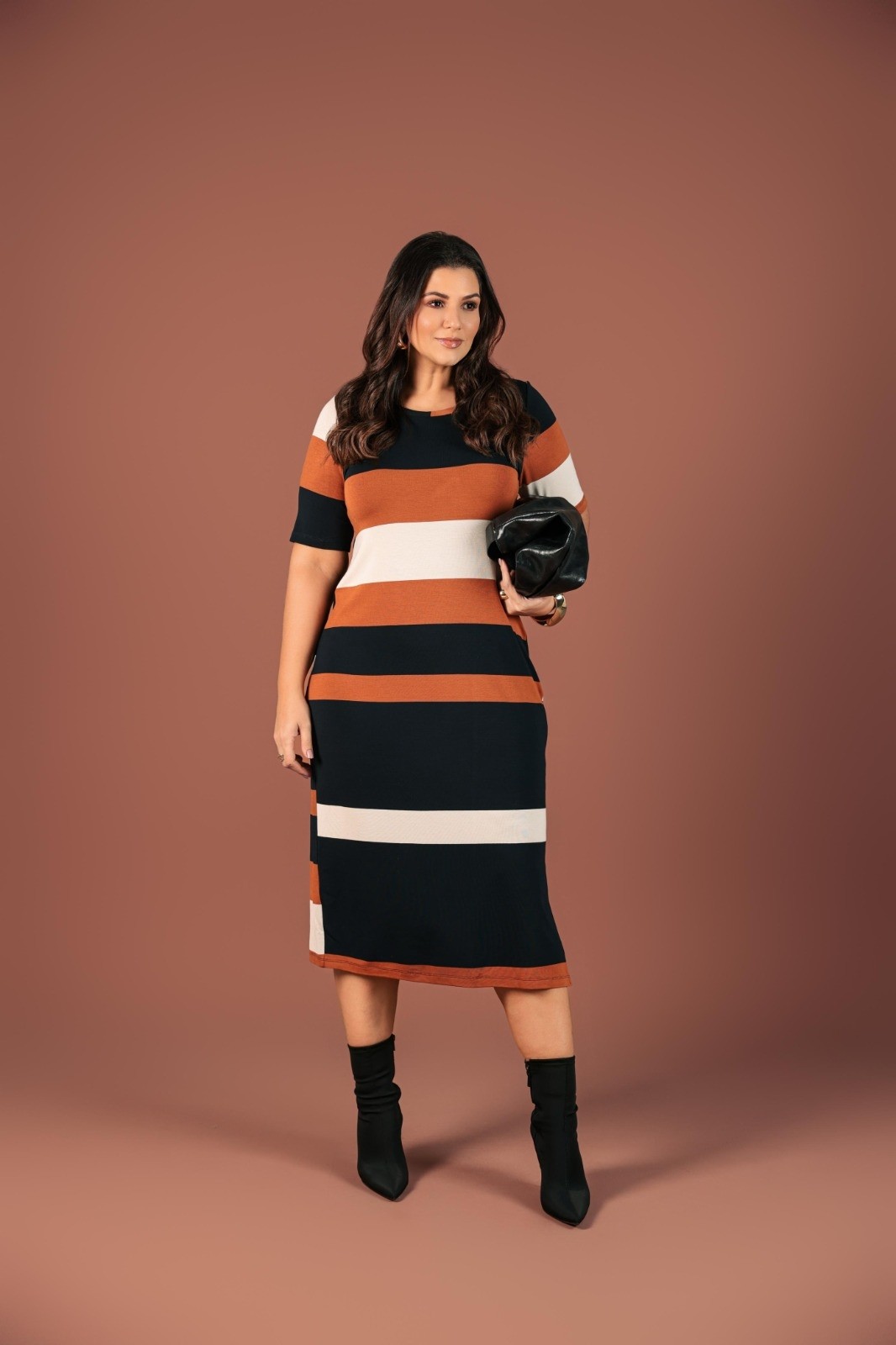 VESTIDO LISTRADO MALHA 