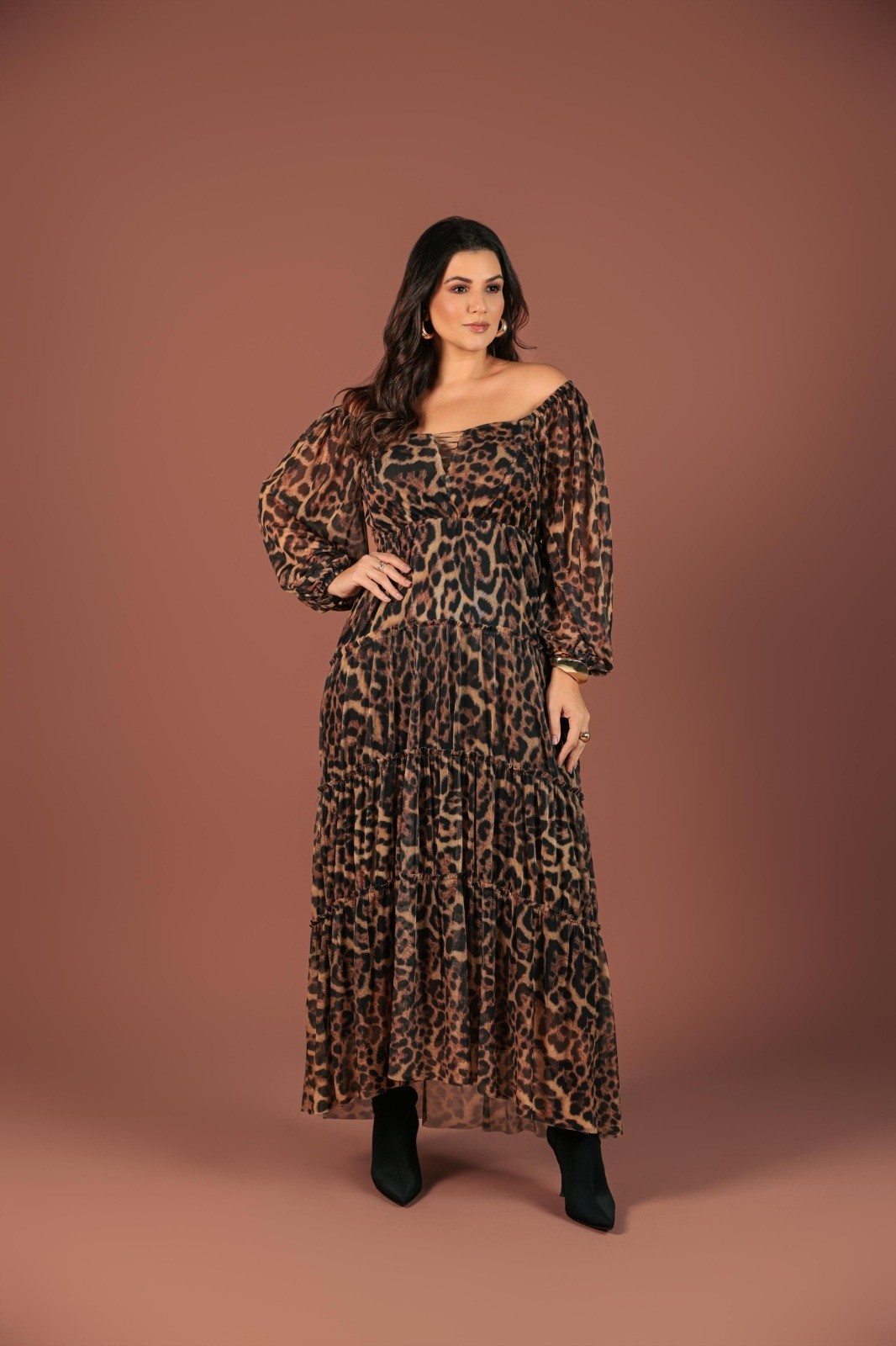 VESTIDO TULE ANIMAL PRINT
