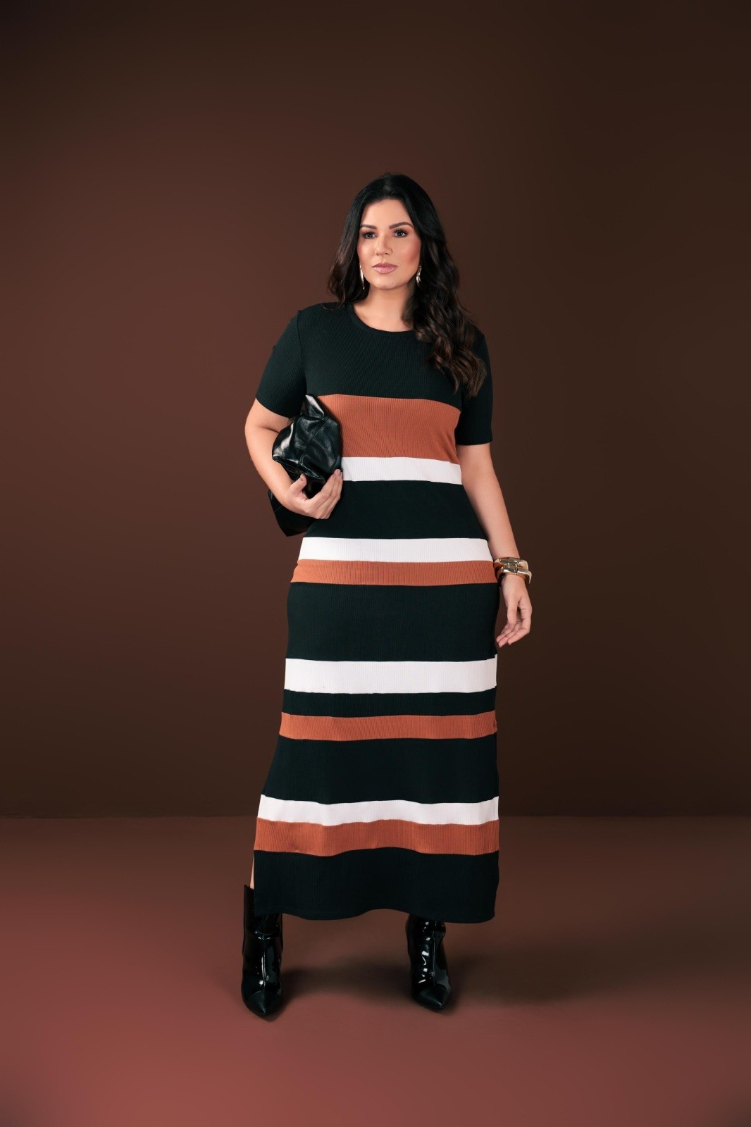 VESTIDO DE MALHA CANELADO 