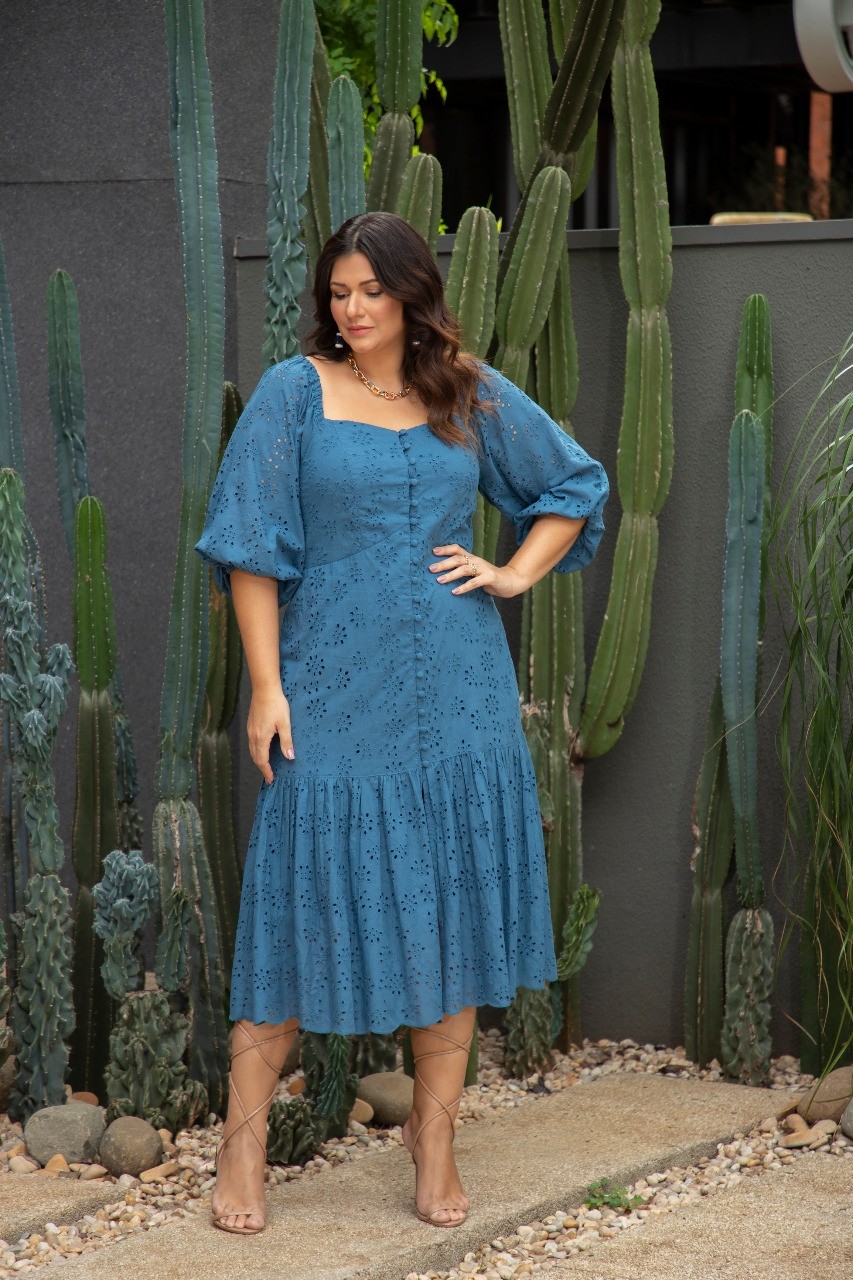 VESTIDO OMBRO A OMBRO LESE BOTOES