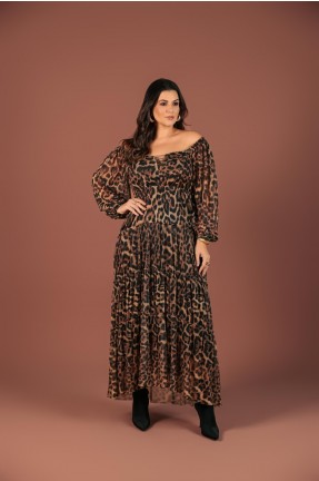 VESTIDO TULE ANIMAL PRINT